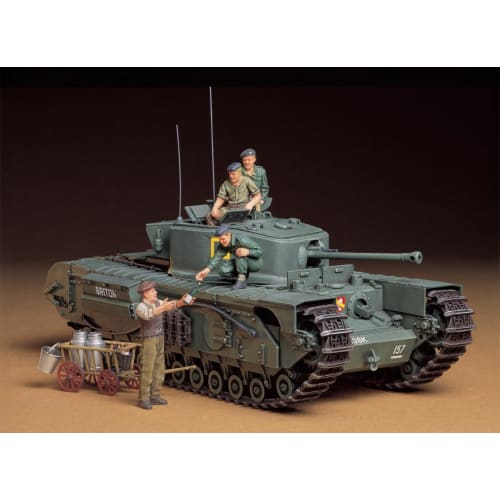 Tamiya 1/35 Military Miniature Series No. 210 British Army Infantry Tank Churchill Mk. VII Plastic Model 35210