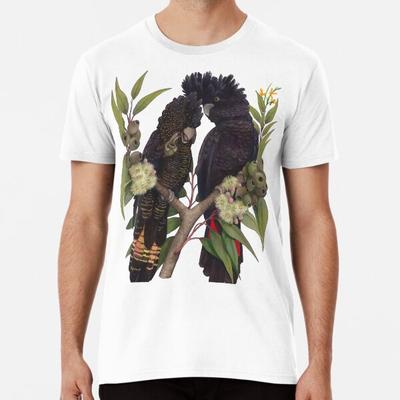 Red-Tailed Black Cockatoo, Gumleaves and Gum S To 5XL Made In the AU/USA T-Shirt