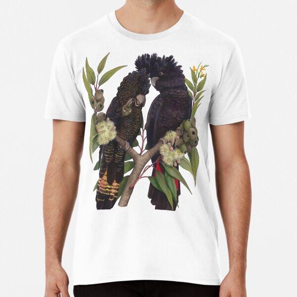 Red-Tailed Black Cockatoo, Gumleaves and gum S to 5XL Made in the AU/USA T-Shirt