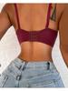 Dame Ensfarvet Samlende Justerbar BH Åndbar Push Up Stålbøjle BH BH Hyggelig Brystrørstop Bralette Vest