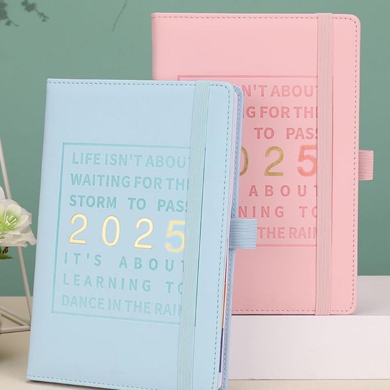 2025 Weekly Monthly Planner Leather Planner Notebook 2025 Journal Academic Diary for Teacher Student Daily Schedualing