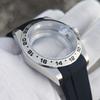 39mm Old EXP 24 Hour GMT Steel Bezel Watch Case for NH34 NH35 NH36 Sapphire Glass Explorer Case Accessories Silicone Strap