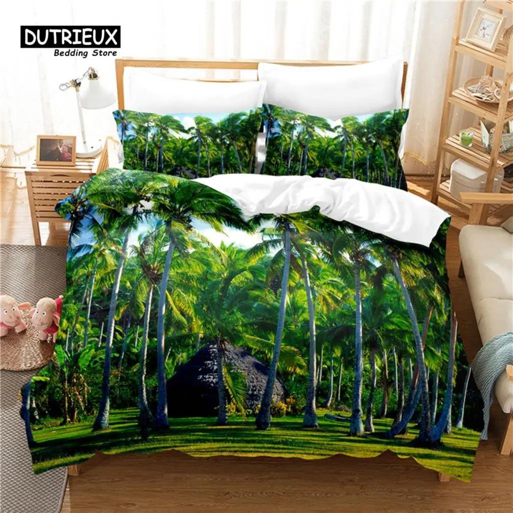 

Пляжный комплект постельного белья Twin для детей Ocean Bedding Set Постельное белье Гавайский тропический принт Микрофибра полиэстер Одеяло Чехол 70x133cm 2pcs