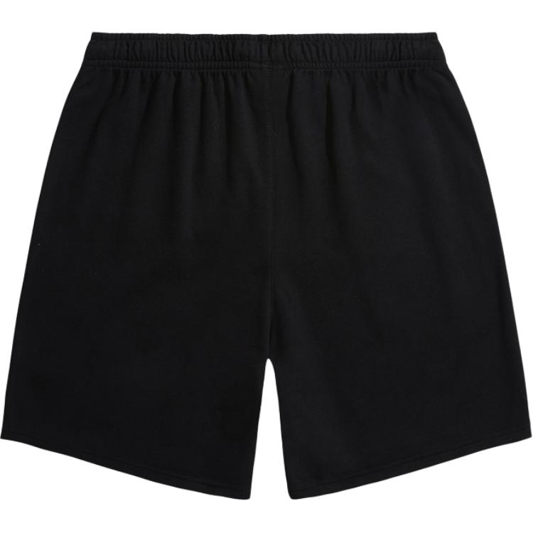 Li Ning Solid Color Mid Waist Drawstring Comfortable Breathable Straight Leg Casual Shorts Men shorts Black AKSU869-1