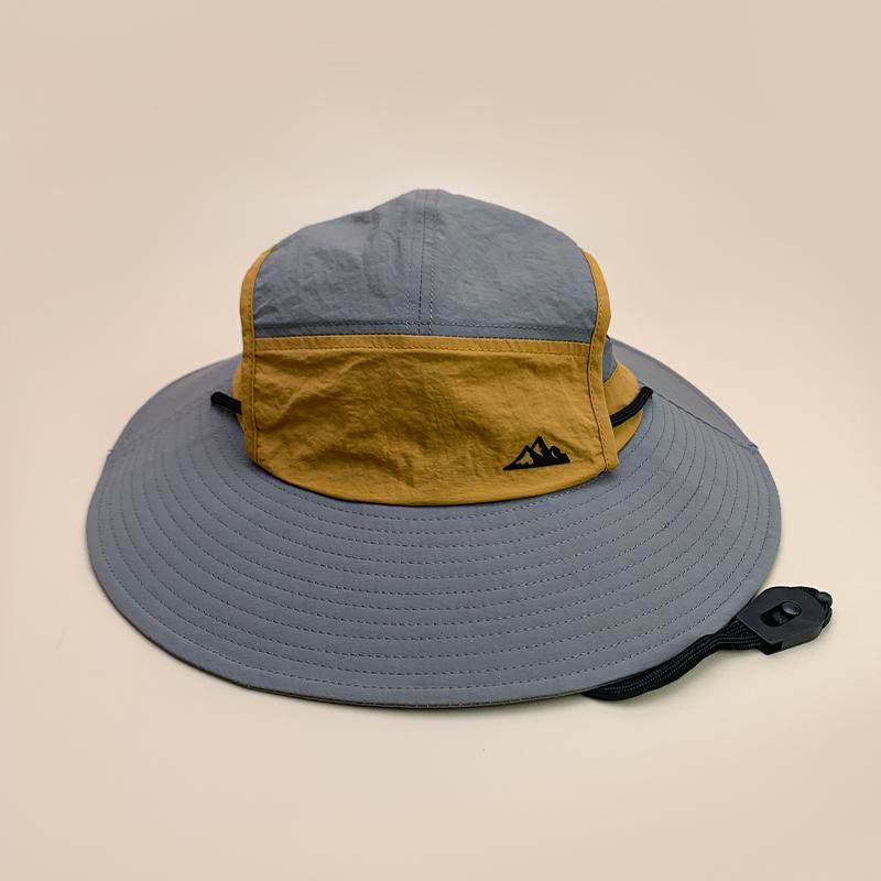 Mountain Quick Drying Color Block Bucket Hats New Unisex Sunshade Outdoor Breathable Drawstring Versatile Fashion Alpine Caps