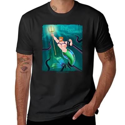 Commission: Red River Merman 2022 T-Shirt Tops Cute Tops Slim Fit T Shirts for Men