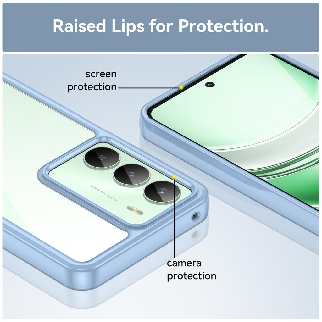 For Realme V70 5G/V70s 5G/14x 5G Case TPU + Acrylic Protective Clear Phone Cover