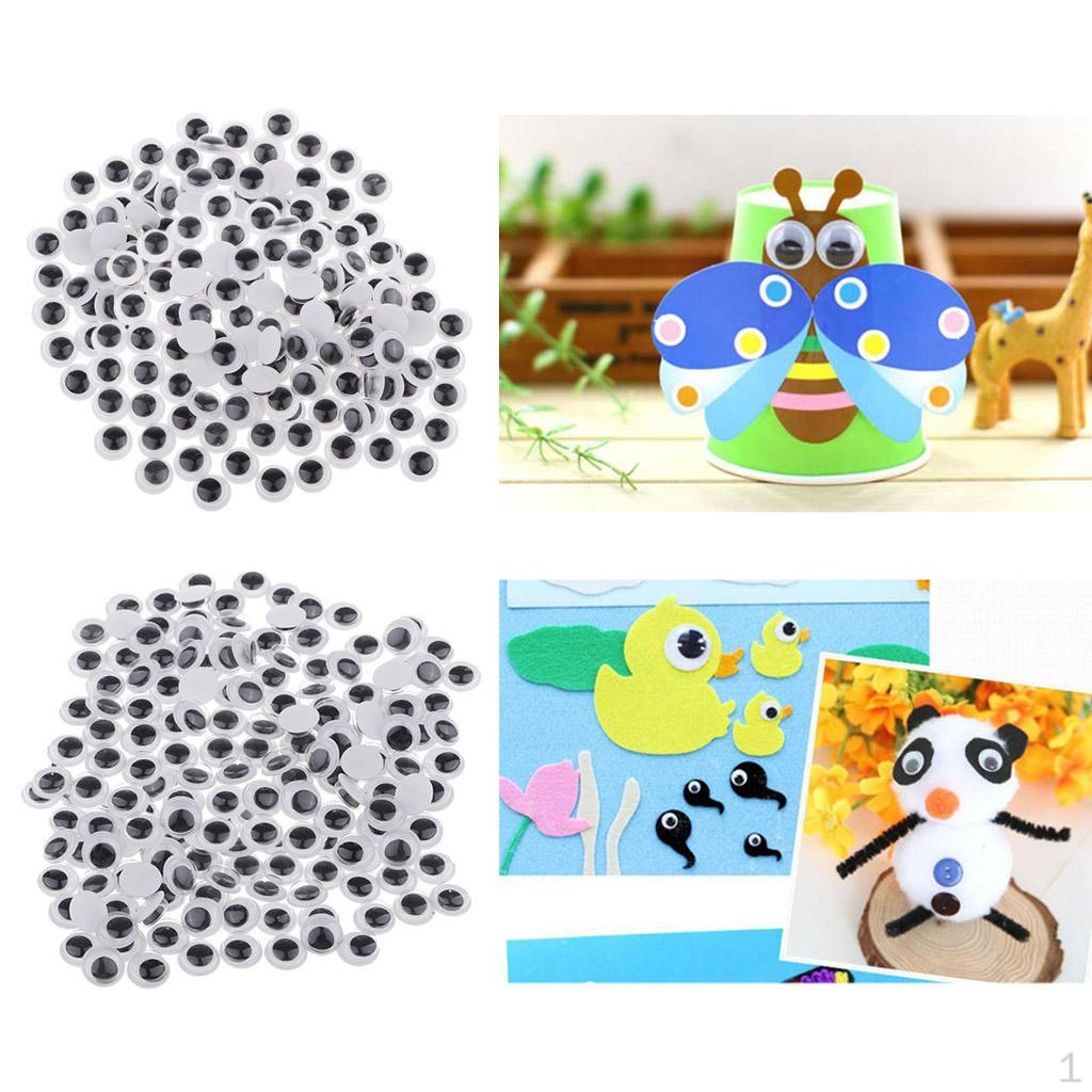 400pcs mm Plastic Wiggle Googly Eyes Self- DIY Doll Kids Craft
