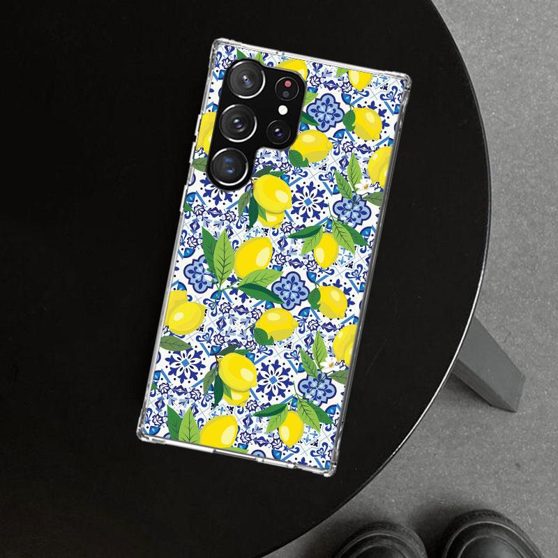 Mediterranean Lemon Phone Case Cover for Samsung Galaxy S26 S25 Edge S24 S23 Ultra S22 Plus S21 FE S20 + Art Customized Fundas G