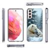 Eisbär und sein Junges unter der Aurora Handyhülle für Samsung Galaxy S25 Edge S24 S23 FE S21 S20 S10 Plus S22 S26 Ultra Cover