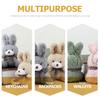 HEMOTON Mini Rabbit Stuffed Animal Party Small Plush Animal Birthday Day Easter Plush Fillers 12-Piece Keychains, Favors, Keychains, Gifts,