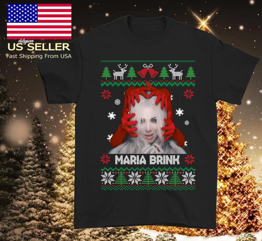 NEW Maria Brink Christmas Ugly black T-shirt black Short sleeve Unisex T-Shirt XXXL