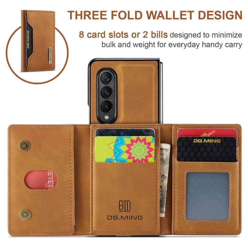 Veske For Samsung Z Fold 5 3 Z fold 4 S23 S22 S21 Ultra S20 A12 A22 A32 A52 A13 A33 A53 A14 A24 A34 A54 Flip Magnetic Leather Wallet Stand Cover