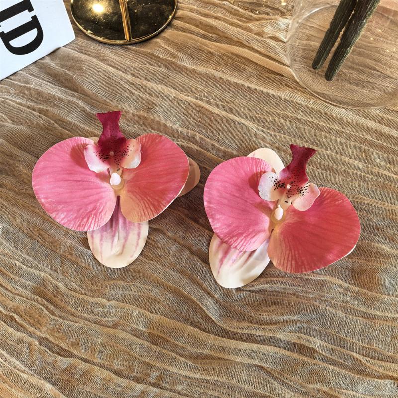 1Pair Sandals Decorations Flower Shoe Accessories Vacation Style Removable Butterfly Orchid Shoes Charms Diy Shoe Buckle