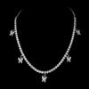 Hip Hop Hip Hop Hot Selling Butterfly Single Row Zircon Tennis Necklace European and American Hot Selling Zircon Butterfly Necklace