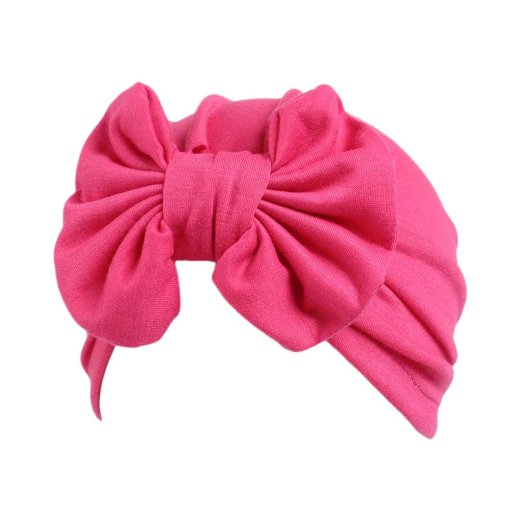 European And American Children's Solid Color Hat, Baby Bow Headband Cap, Newborn Solid Color Fetal Cap, Multi-color