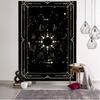 Witchcraft Tarot Tapestry Wall Hanging Black Khaki Sun Moon Starry Universe Geometric Pattern Dormitory Home Decoration Curtains