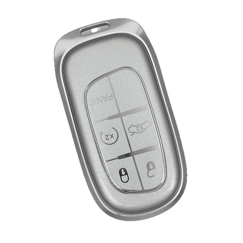 Compatible Key Case for Jeep Wrangler, Grand Cherokee, Cherokee, Compass, Patriot, Dodge Journey, and Renegade.