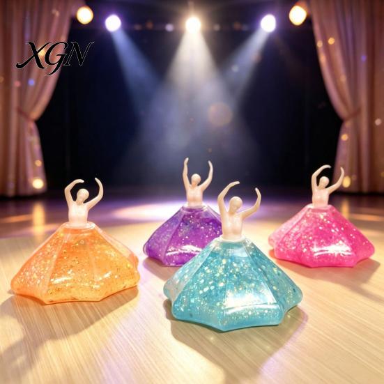 Ballettänzer Schreibtischornament Stressabbau Spielzeug, Tänzerin Knetspielzeug mit Glitzer-Dekor Kleid, Sensorisches Fidget zur Dekoration Weich