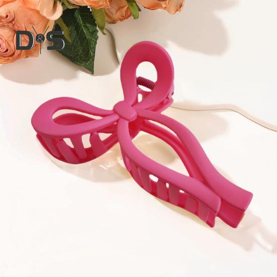 Women Hair Claw Bowknot Shape Anti-slip Design Hair Clip Back Head Large Hair Grip Clip Shark Hair Claw Hair Accessories