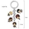 Attack on Titan Anime Acrylic Double Sided Transparent Keychain Set of 5 Pendant Hanging Accessories for Fans Collection Durable Gift