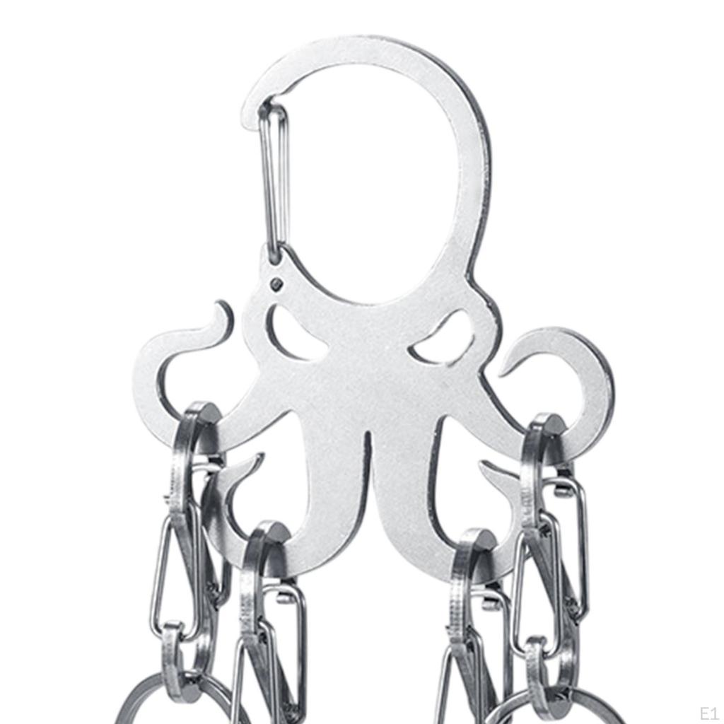 Carabiner Keychain Clip Set Organizer Easily Add and Remove Sturdy for More Keys Key Rack