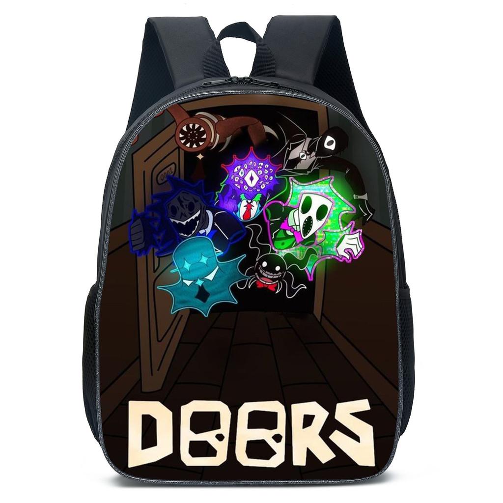 Doors Letter Roblox Anime Cartoon Lightweight Bag Children Backpack School