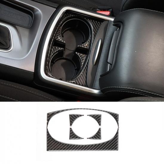 Carbon Fiber Cup Holder Panel Trim Decal Cover for Dodge Charger 2015-19 Gear