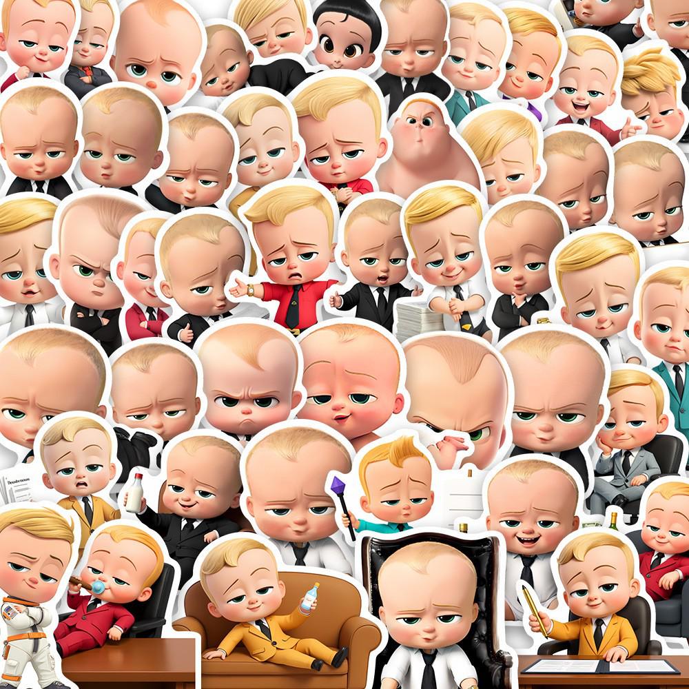 

50 Sheets Baby Boss Cute Cartoon Kids Stickers for DIY Stationery and Notebook Decoration B224