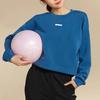 Li Ning Fitness Series Reflective Three-Dimensional Solid Color Loose Pullover Sweatshirt Women sweatshirt New-Denim-Blue AWDT128-3