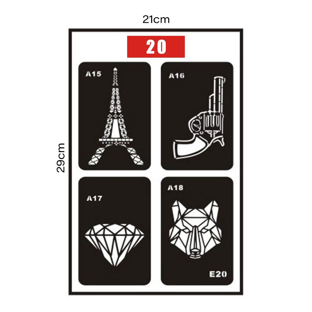 Small Pattern Tattoo Inkjet Hollow Template Self-adhesive Tattoo Template Temporary Body Art Tattoo for Women Men