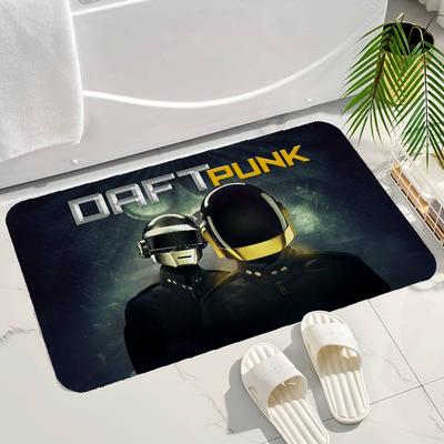 Elektronische Musik D-Daft Punk Gruppe Fußmatte Rechteckig Anti-Rutsch Zuhause Weich Badematte Eingangstür Innen Außen Matte Willkommens-Fußmatte