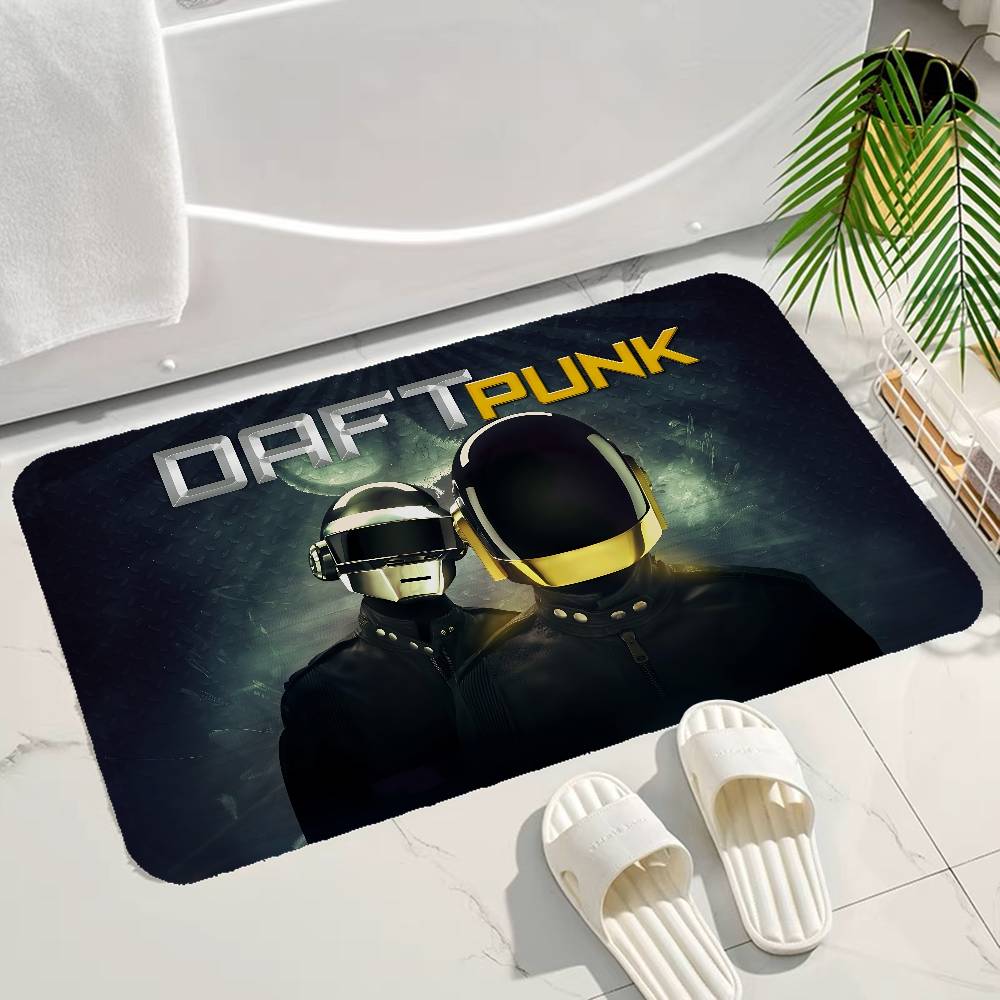 Electronic music D-Daft Punk group Floor Mat Rectangle Anti-slip Home Soft Badmat Front Door Indoor Outdoor Mat Welcome Doormat