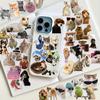 50pcs Animal Stickers Waterproof PET Self-Adhesive Decals with Playful Dog, Cat, Hedgehog & Guinea Pig Designs for Phone, Laptop, Luggage, Helmet
