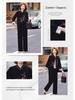 Golden Velvet Two-Piece Suit for Women Aged 40-60 