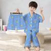 Children's Cloud Cotton Pajama Set: Short Sleeve, Shorts, and Long Pants for Summer.