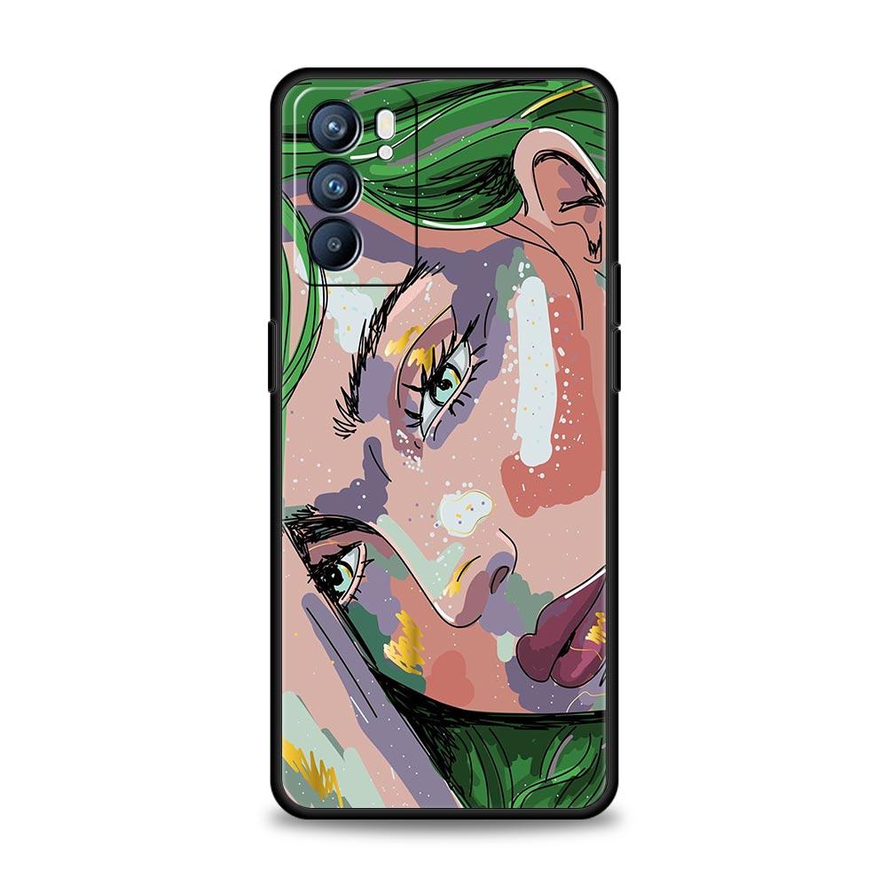 Paris Art Blue Girl Flower Phone Case For Oppo Find X5 A54 A53 A52 A9 2020 A15 A95 A16 A76 A74 A12 Reno7 SE Reno6 Pro 5G Cover