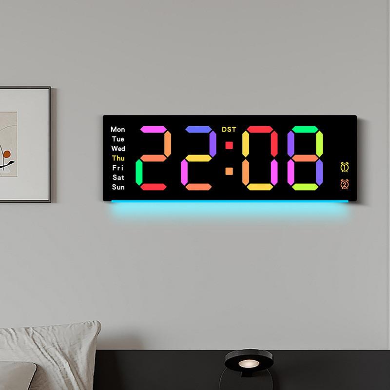 Simple Led Wall Clock With Calendar And Timer Function For Modern Living Spaces