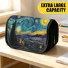 Double Layer Large Pencil Case, Vibrant Printed Pencil Pouch with Starry Night Inspired Art Design, Fashion Storage Bag, Portable Pencil Case with Zip