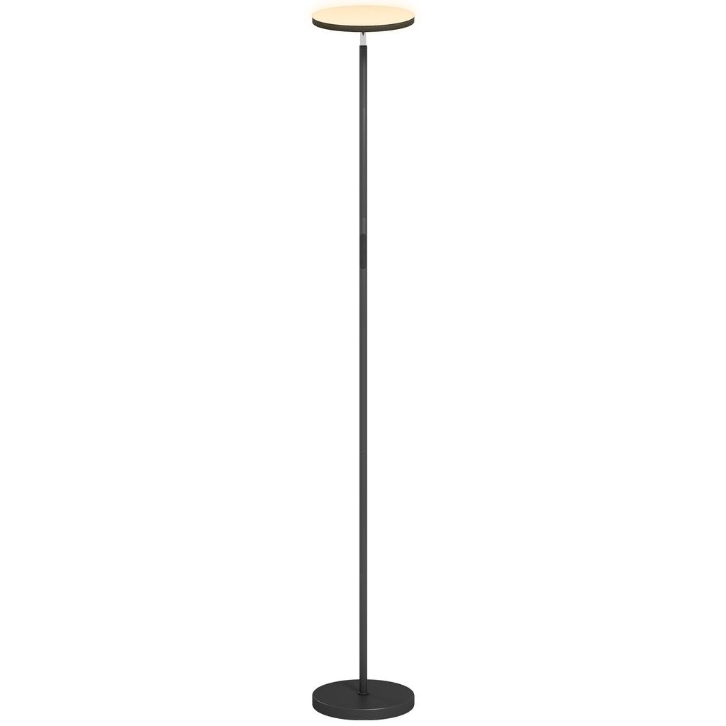 Lampada da terra RGB Uplighter, Lampada Dimmerabile con Telecomando e Controllo Touch, Testa Rotante a 350 gradi, Nero