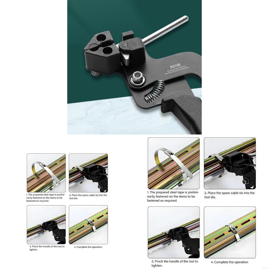 H7EE Portable Cable Tie Adjustable Tension Tie Plier Fastening & Cutting Tool Suitable for Secure Construction, Firm Locking China Mainland