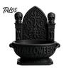 Gothic Skull Candy Bowl Halloween Cathedral Bowl, 3D Printed Spooky Dark Storage Collectibles for Trendy Toy Fans Dish, Desktop Snack Serving
