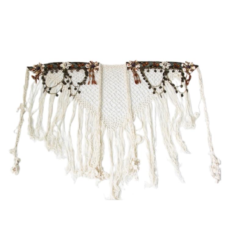 Бахрома Покрывало-накидка для Танца Живота Шаль-обертка Племенная Hip Scarf для Танца Живота Длинная Бахрома Танцевальная Шарф-юбка для Хэллоуина Маскарада 1