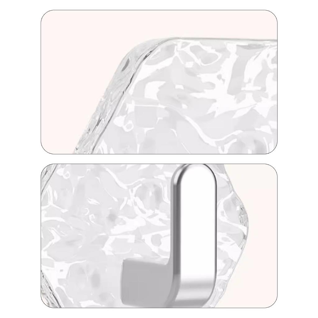 10 Pieces Adhesive Wall Hook Crystals Clear Without Nails Required Accessory for Towels Robes Kitchenwares Daily Use