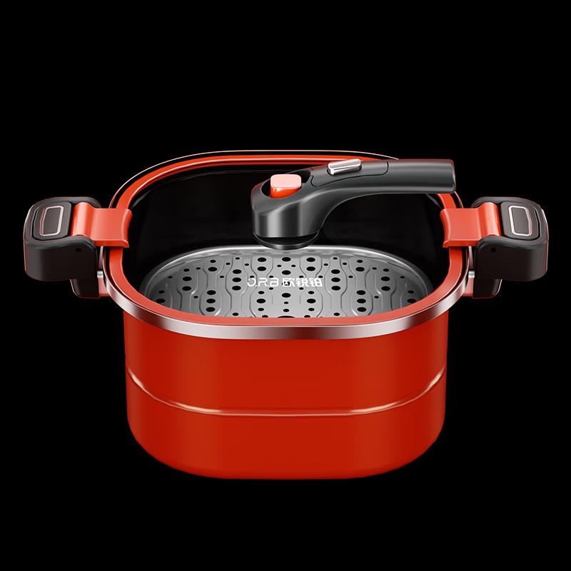 Orb Red Charm Enamel Micro-Pressure Cooker