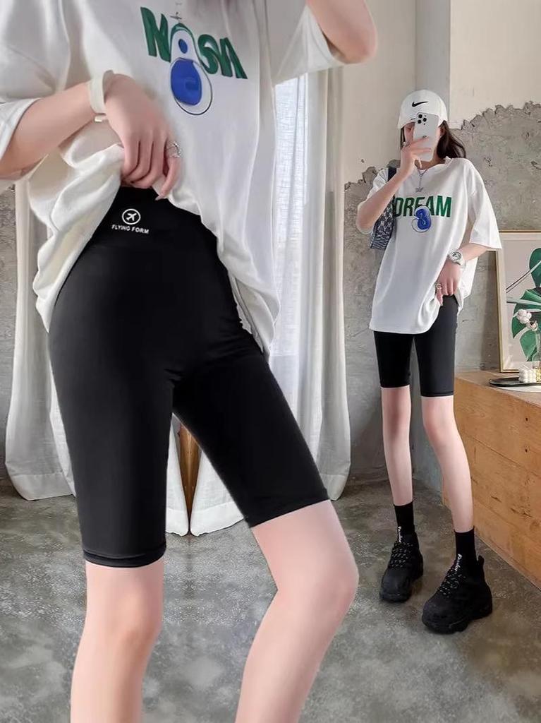 Leggings Capri a Vita Alta effetto Push-Up Pelle di Squalo - Elasticizzati, Controllo Pancia, Taglie Forti Pantaloni Yoga da Donna