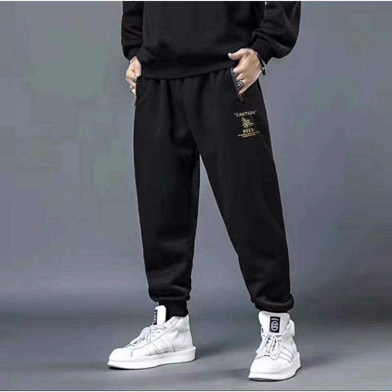 Trendy Oversized Men's Loose-Fit Straight-Leg Wide-Leg Casual Stretch Sports Trousers with Drape
