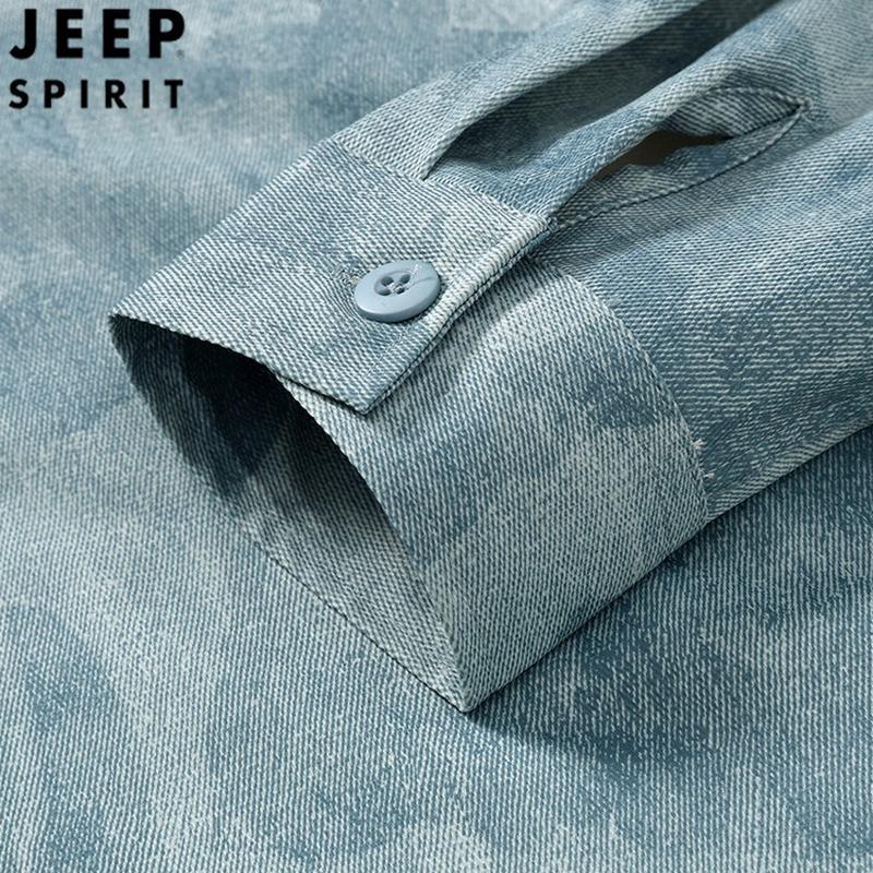 JEEP SPIRIT Men's Trendy Gradient Workwear Jacket