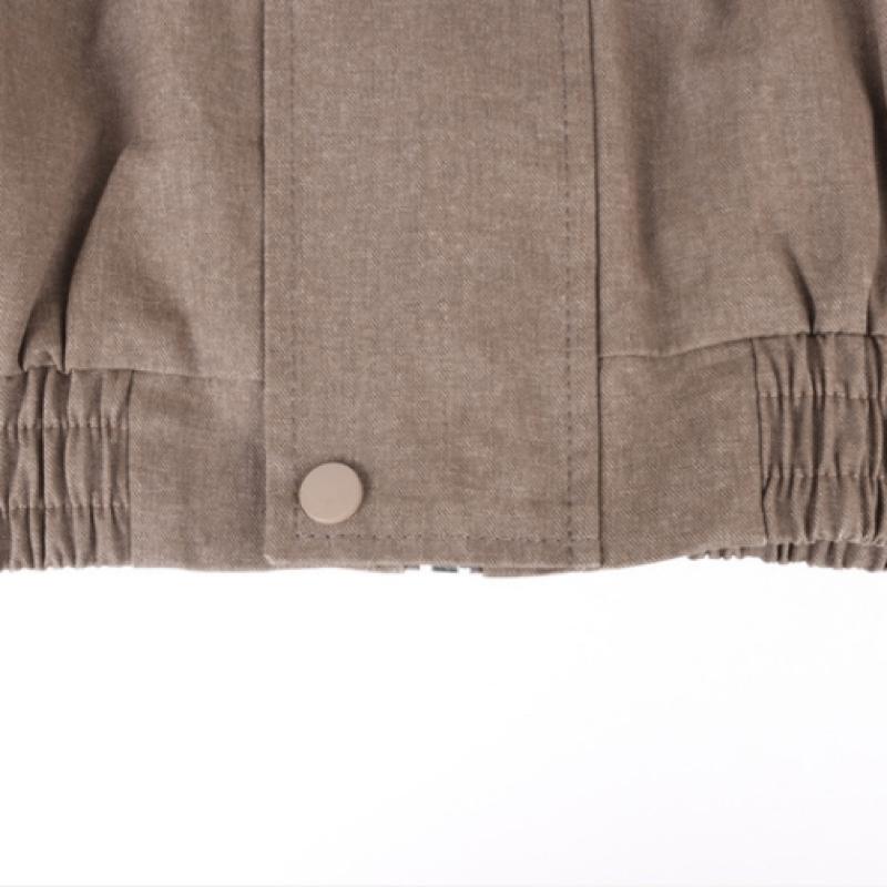Shop Women S Simple Daily Mockneck Bomber looSe Zip Black Naru Wjp260054