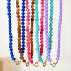 Summer Candy Color Sweet Heart Beaded Necklace - Versatile Girly Clavicle Chain